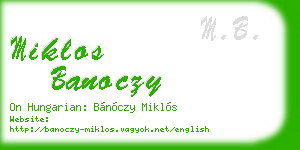 miklos banoczy business card